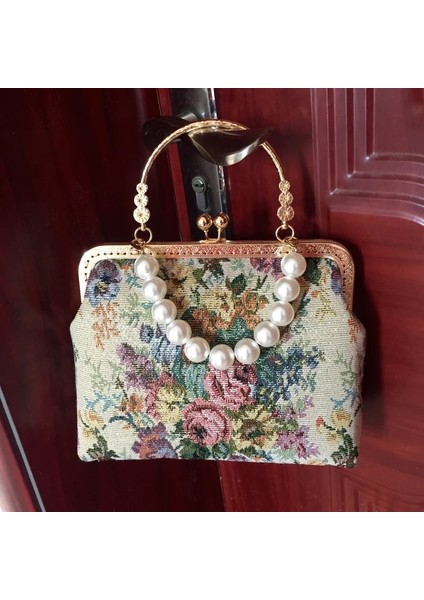 No.1 Stili Kadınlar Için Vintage Nakış Çanta Çanta ve Çanta Çiçekler Akşam Yemeği Debriyaj El Çantası Bayanlar Inci Zincir Crossbody Omuzdan Askili Çanta (Yurt Dışından) indirimleri