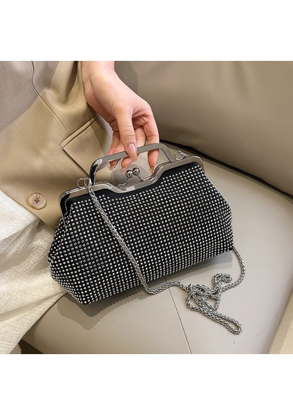 Siyah Stil 15CMX24CMX9CM Ummer Famouse Çanta Zihinsel Saplı Tasarımcı Pilili Kabuk Çanta Kadınlar Için Debriyaj Çantalar Crossbody Çanta Uzun Kemer (Yurt Dışından) fırsatları