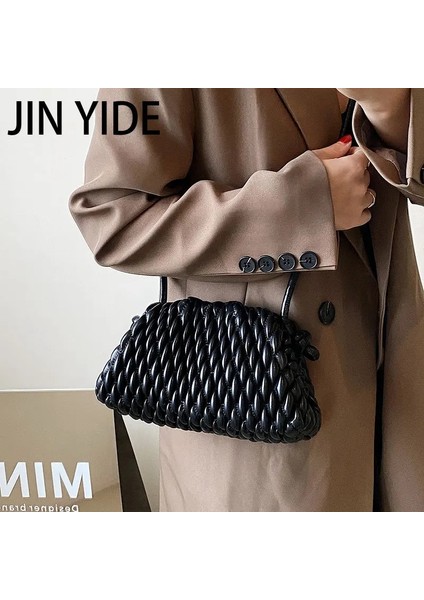 Siyah Stil Moda Kapitone Bulut Çanta Kadın Omuzdan Askili Çanta Lüks Dikiş Crossbody Çanta Kadın Köfte Çanta Çanta Kılıfı Çantalar Yeni (Yurt Dışından) modelleri