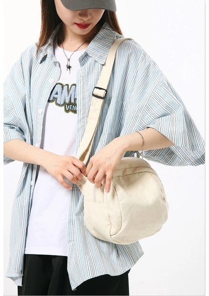 Bej Tarzı Kabuk Şekilli Kanvas Tekstil Küçük Boy Telefon Yan Sling Kese Çanta Kumaş Kumaş Y2K Grunge Sevimli Estetik Cep Crossbody Çanta (Yurt Dışından) indirimleri