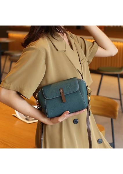 Gri Tarzı 23X10X15CM Egring Yeni Moda Trendi Ilk Katman Sığır Derisi Büyük Kapasiteli Çok Katmanlı Tek Omuz Messenger Rahat Kadın Çantası (Yurt Dışından) modelleri