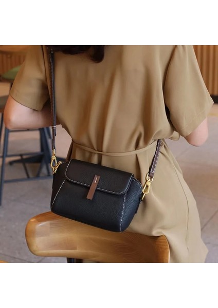 Gri Tarzı 23X10X15CM Egring Yeni Moda Trendi Ilk Katman Sığır Derisi Büyük Kapasiteli Çok Katmanlı Tek Omuz Messenger Rahat Kadın Çantası (Yurt Dışından) fırsatları