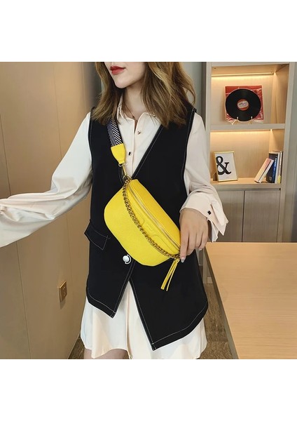 Siyah Bel Çantası Tarzı Yeni Kadın Kemer Çantası Pu Deri Zincir Fanny Paketi Tasarımcı Kadın Messenger Çanta Bir Moda Vahşi Satchel Kadın Bandı Bel Çantası (Yurt Dışından) indirimleri