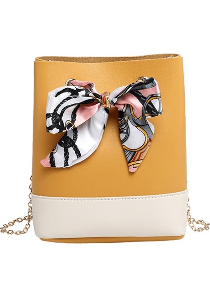 Sarı Stil Yeni Kadın Omuz Çantası Çanta Tote Kadın Crossbody Messenger Çanta Bayanlar Basit Pu Çantalar Küçük Kare Çanta (Yurt Dışından)