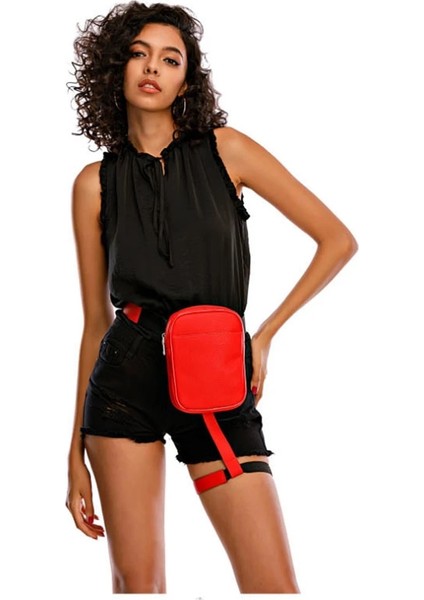 Siyah Stil Kadın Fanny Paketi Pu Deri Bel Çantaları Kadınlar Için Kemer Çantaları Moda Kadın Bacak Çantası Telefon Kılıfı Lady Bum Çanta Siyah Kırmızı Yeni (Yurt Dışından) fiyatları