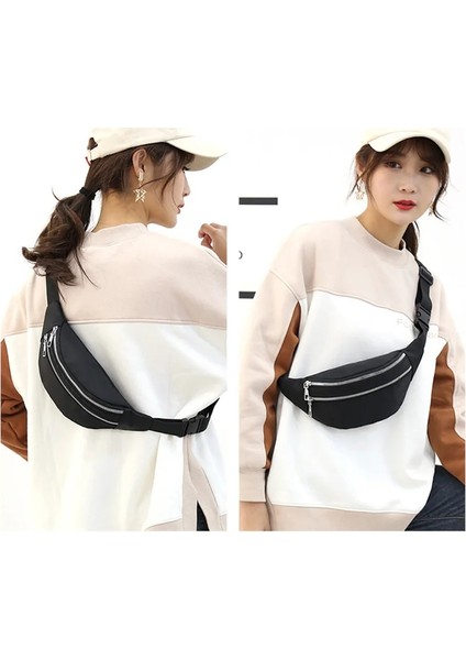 F Stili Fanny Paketi Kadın Bel Çantası Erkekler Kemer Kılıfı Bel Paketi Kadın Muz Çantası Kadınlar Için Bayanlar Moda Seyahat Omuz Çanta Kemer Çantası (Yurt Dışından) modelleri