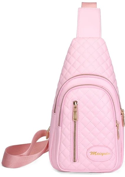Siyah Stil Kadın Ekose Göğüs Çantası Kore Çapraz Vücut Sling Göğüs Paketi Bayanlar Rahat Seyahat Crossbody Messenger Çanta Kadın Omuz Çantası Pembe (Yurt Dışından) fiyatları