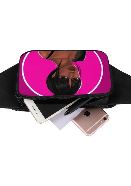 P4841Z Stili Forudesigns Bel Paketleri Kadınlar Siyah Sanat Afrika Kızları Bel Çantaları Kadınlar Için Özelleştirilmiş Fanny Paketi Göğüs Telefon Kılıfı Bayan Kemeri (Yurt Dışından) fırsatları