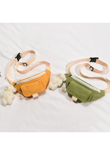 Sarı Stil Moda Bel Çantaları Kadın Kanvas Eğlence Hit Renk Fanny Paketi Kızlar Crossbody Göğüs Çanta Kemer Bel Paketleri (Yurt Dışından) fırsatları