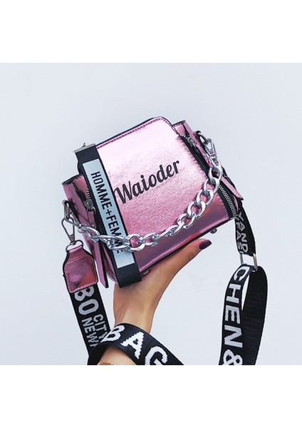 Siyah Stil Kadın Mektup Omuz Çantası Flaş Sıcak Satış Ins Kadın Çanta Tatil Lady Için Pu Messenger Çanta Nefis Crossbody Kova (Yurt Dışından) indirimleri