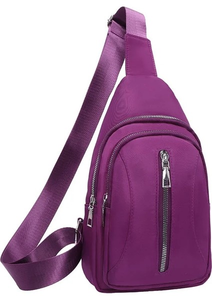 Siyah Stil Askı Ayarlanabilir Kadın Naylon Sling Omuz Çantaları Açık Spor Crossbody Messenger Çanta Kadınlar Için Sokak Göğüs Paketi (Yurt Dışından) modelleri
