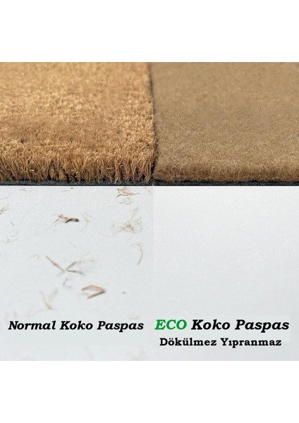 Oval Koko Paspas Sentetik Iç ve Dış Kapı Önü Paspası Eco 10MM Dökülmez Paspas