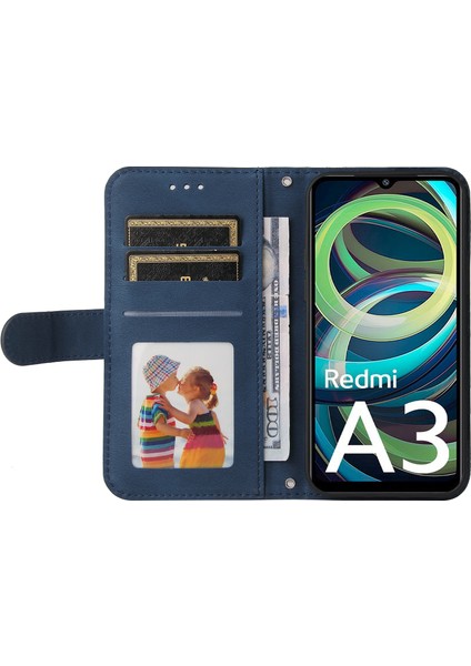 Xiaomi Redmi Için A3 Kılıf Pu Deri Telefon Cüzdan Kılıfı Stand-Mavi (Yurt Dışından) fiyatları