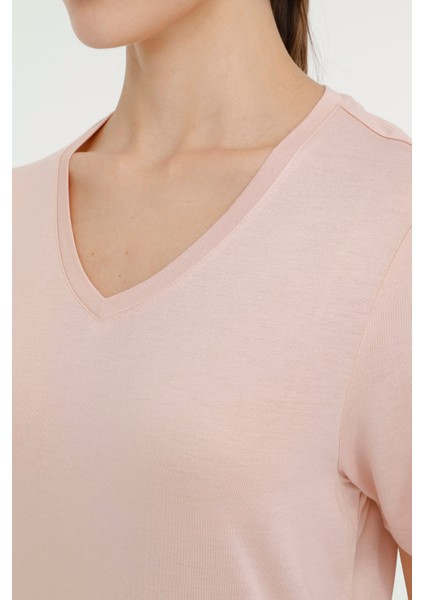 WB V VISKON 11MDK205 4FX Pembe Kadın Kısa Kol T-Shirt fırsatları