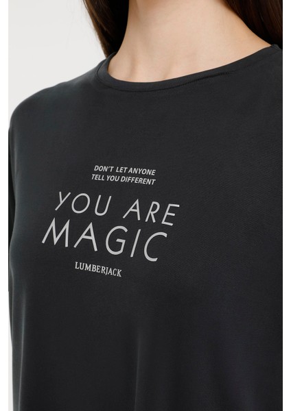 Wl Larına 11Ck2230 4Fx Siyah Kadın Kısa Kol T-Shirt fırsatları