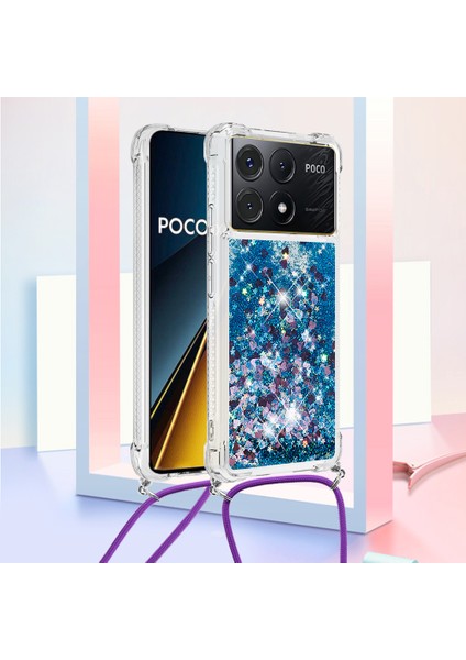 Xiaomi Poco X6 Pro 5g Kılıf Anti-Dop Telefon Tpu Kapak-Mavi/kalpler Için (Yurt Dışından) modelleri