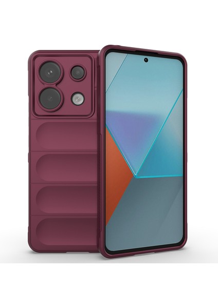 Xiaomi Poco X6 5g Tpu Kılıf Telefon Kapağı Için Düşmeye Dayanıklı Koruma-Şarap Kırmızısı (Yurt Dışından)