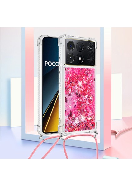 Xiaomi Poco X6 Pro 5g Kılıf Anti-Dop Telefon Tpu Kapak-Pembe/kalpler Için (Yurt Dışından) modelleri