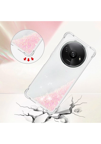 Xiaomi Redmi A3 Kılıf Glitter Liquid Tpu Darbeye Dayanıklı Telefon Kapağı-Pembe/pentagram (Yurt Dışından) modelleri