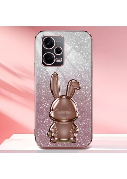 Xiaomi Redmi Için Not 12 Pro 5g Pc+Tpu Galvanik Cep Telefonu Kılıfı Desteği Kickstand Kapak-Pembe (Yurt Dışından) fiyatları