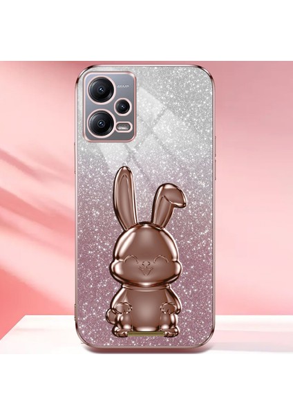 Xiaomi Redmi Için Not 12 5g (Küresel) Telefon Kılıfı Sevimli Tavşan Çekilebilir Kickstand Darbeye Dayanıklı Pc + Tpu Kapak-Pembe (Yurt Dışından) fiyatları