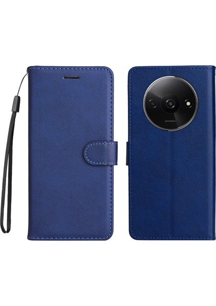 Xiaomi Redmi Için A3 Kılıf Düz Renk Standı Flip Telefon Kapağı-Mavi (Yurt Dışından)