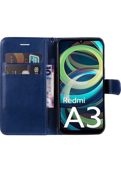 Xiaomi Redmi Için A3 Kılıf Düz Renk Standı Flip Telefon Kapağı-Mavi (Yurt Dışından) fiyatları