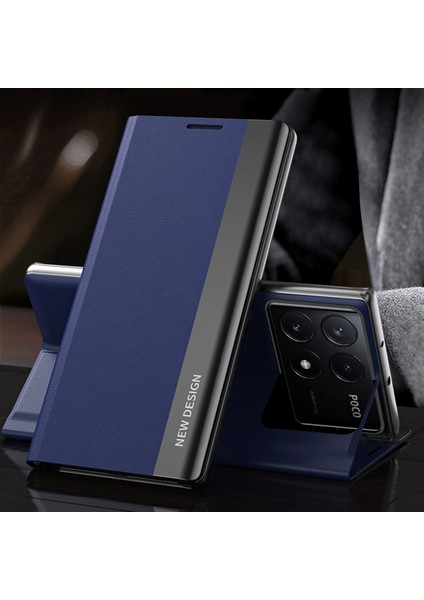 Xiaomi Poco X6 Pro 5g Kılıf Galvanik Katlanabilir Stand Telefon Kapağı-Safir Için (Yurt Dışından) modelleri