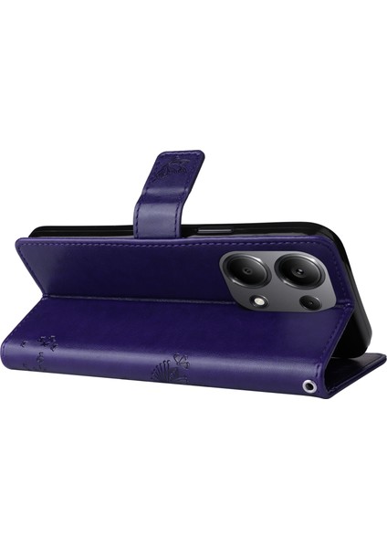 Xiaomi Poco M6 Pro 4g Kılıf Kedi Ağacı Desenli Cüzdan Kapak-Koyu Mor (Yurt Dışından) modelleri