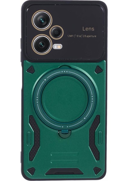 Xiaomi Redmi Note 12 Pro+ 5g Kılıf Pc+Tpu Kickstand Telefon Kılıfı Magsafe-Green ile Uyumlu (Yurt Dışından)