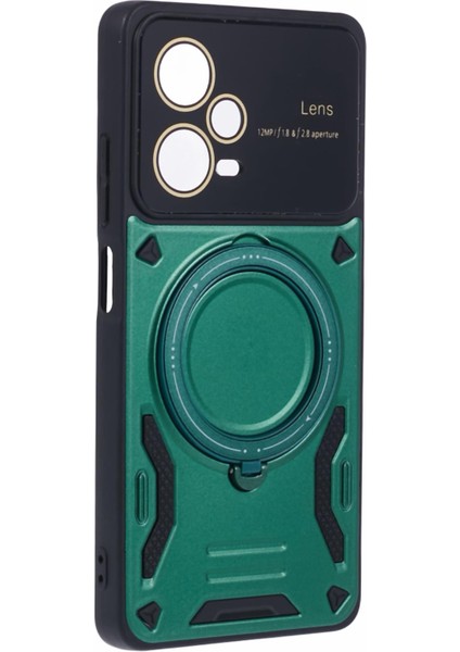 Xiaomi Redmi Note 12 Pro+ 5g Kılıf Pc+Tpu Kickstand Telefon Kılıfı Magsafe-Green ile Uyumlu (Yurt Dışından)