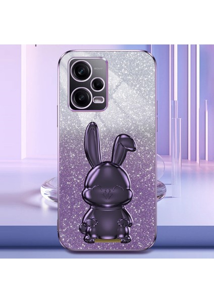 Xiaomi Redmi Için Not 12 Pro 5g Pc+Tpu Galvanik Cep Telefonu Kılıfı Desteği Kickstand Kapak-Mor (Yurt Dışından) fiyatları