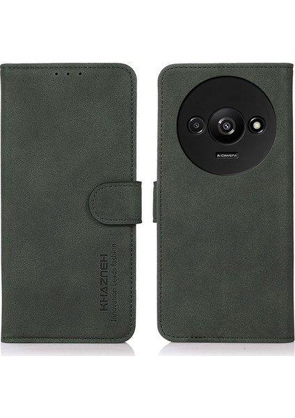 Xiaomi Redmi A3 Kılıf Anti-Drop Kartlıklı Cüzdan Telefon Kapağı-Yeşil (Yurt Dışından)