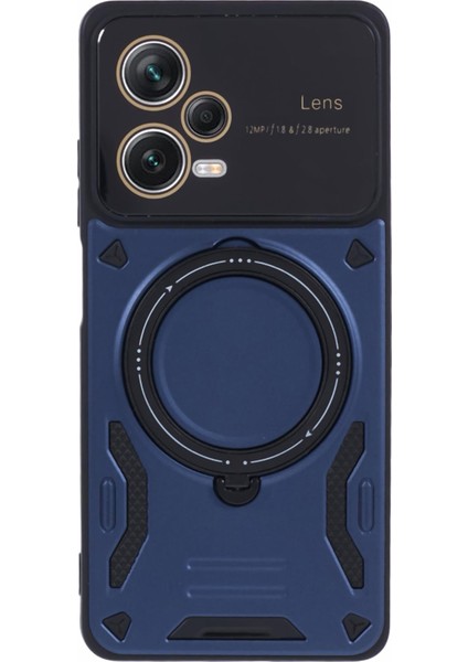 Xiaomi Redmi Note 12 Pro+ 5g Kılıf Pc+Tpu Kickstand Telefon Kılıfı Magsafe-Blue ile Uyumlu (Yurt Dışından)