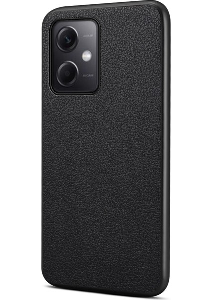 Xiaomi Redmi Note 12 5g (Çin)/(Hindistan)/(Global) Kılıf Deri+Pc+Tpu Telefon Kapağı-Siyah (Yurt Dışından)