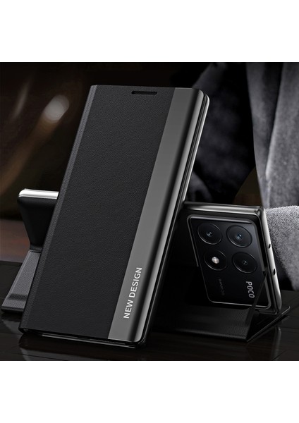 Xiaomi Poco X6 Pro 5g Kılıf Galvanik Katlanabilir Stand Telefon Kapağı-Siyah Için (Yurt Dışından) modelleri