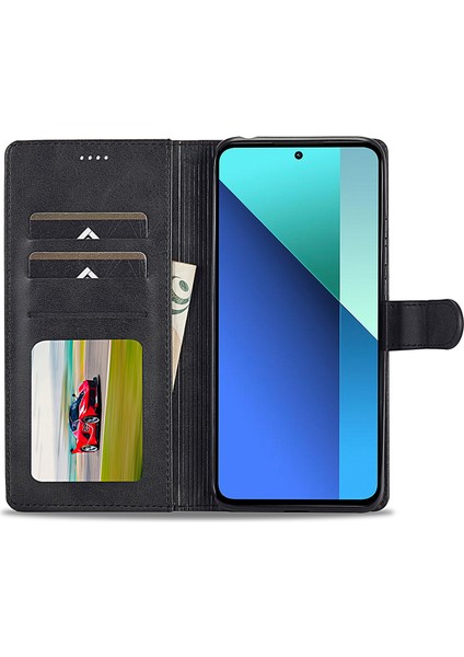 Xiaomi Poco M6 Pro 4g Deri Kılıf Folio Standı Görünüm Telefon Kapağı-Siyah (Yurt Dışından) fiyatları