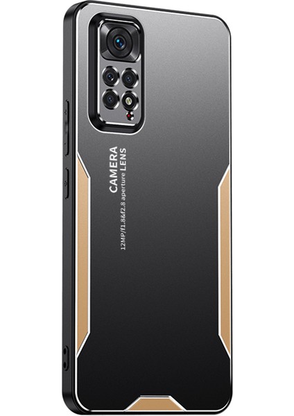 Xiaomi Redmi Note 11 Pro Kılıf Alüminyum Alaşım + Tpu + Pc Hava Yastığı Koruma Telefon Kapağı-Altın (Yurt Dışından)