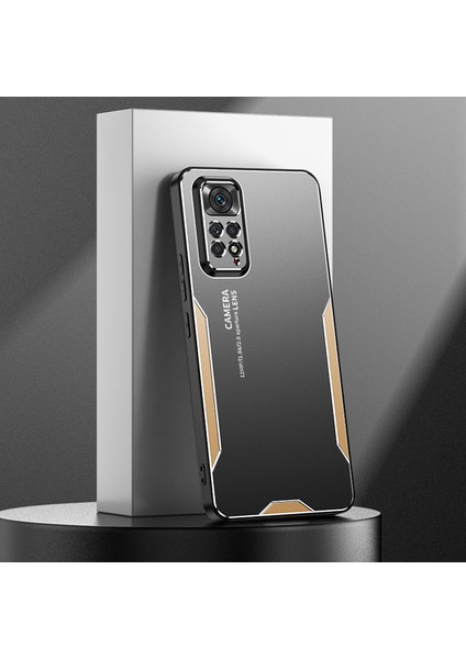 Xiaomi Redmi Note 11 Pro Kılıf Alüminyum Alaşım + Tpu + Pc Hava Yastığı Koruma Telefon Kapağı-Altın (Yurt Dışından) fiyatları