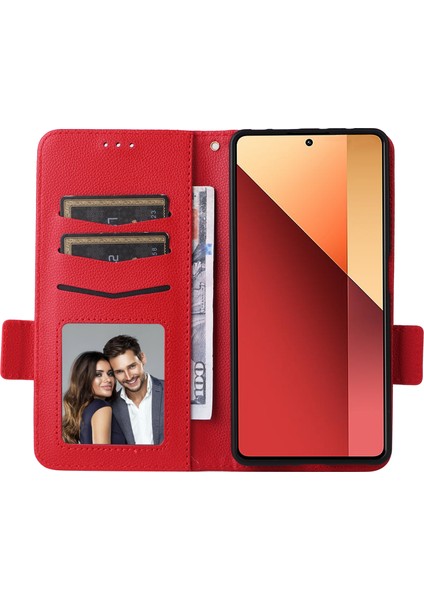 Xiaomi Poco M6 Pro 4g Kılıf Cüzdan Koruyucu Folyo Kapak-Kırmızı (Yurt Dışından) fiyatları