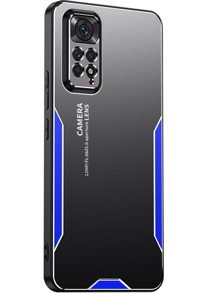Xiaomi Redmi Note 11 Pro Kılıf Alüminyum Alaşımlı + Tpu + Pc Hava Yastığı Koruma Telefon Kapağı-Mavi (Yurt Dışından)