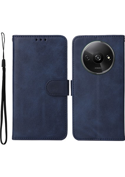 Xiaomi Redmi Için A3 Kılıf Manyetik Toka Deri Flip Cüzdan Telefon Kapağı-Mavi (Yurt Dışından)