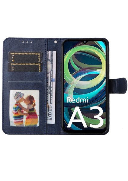 Xiaomi Redmi Için A3 Kılıf Manyetik Toka Deri Flip Cüzdan Telefon Kapağı-Mavi (Yurt Dışından) fiyatları
