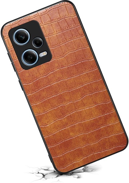 Xiaomi Redmi Note 12 Pro 5g Pu Deri+Pc+Tpu Kapak Timsah Dokulu Cep Telefonu Kılıfı-Kahverengi (Yurt Dışından) modelleri