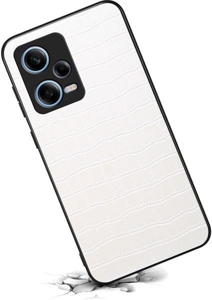 Xiaomi Redmi Note 12 Pro 5g Pu Deri+Pc+Tpu Kapak Timsah Dokulu Cep Telefonu Kılıfı-Beyaz (Yurt Dışından) modelleri