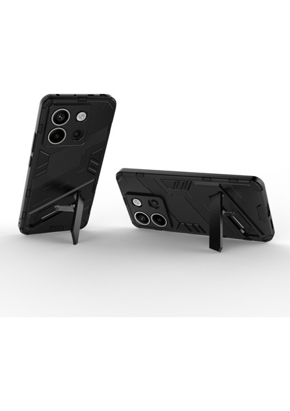 Xiaomi Poco X6 5g Kickstand Kılıf Tpu + Pc Telefon Arka Kapak-Siyah (Yurt Dışından) modelleri