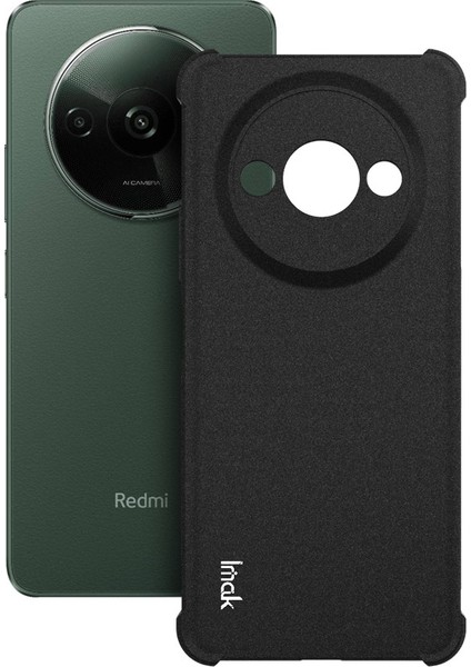 Xiaomi Redmi A3 Tpu Kılıf Mat Telefon Kapağı Hava Yastığı Köşe Koruması-Siyah (Yurt Dışından) fiyatları