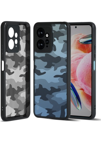 Xiaomi Redmi Için Not 12 4g Kılıfları Tpu+Pc Kabuk Çizilmez Cep Telefonu Kapağı-Sanatsal Kamuflaj (Yurt Dışından)