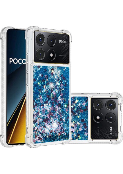 Xiaomi Poco X6 Pro 5g Tpu Kılıf Quicksand Telefon Arka Kapak-Mavi/kalpler Için (Yurt Dışından) fiyatları