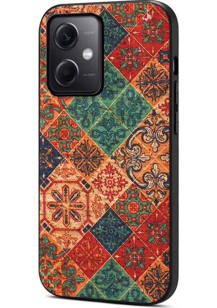 Xiaomi Redmi Note 12 5g (Çin)/(Hindistan)/(Küresel) Kılıf Çiçek Desen Baskı Pu+Tpu+Pc Ince Telefon Kapağı-Kış/mavi (Yurt Dışından)